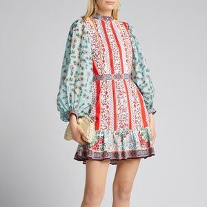 ALICE+OLIVIA New Size 8 Puffy Sleeve Floral Dress